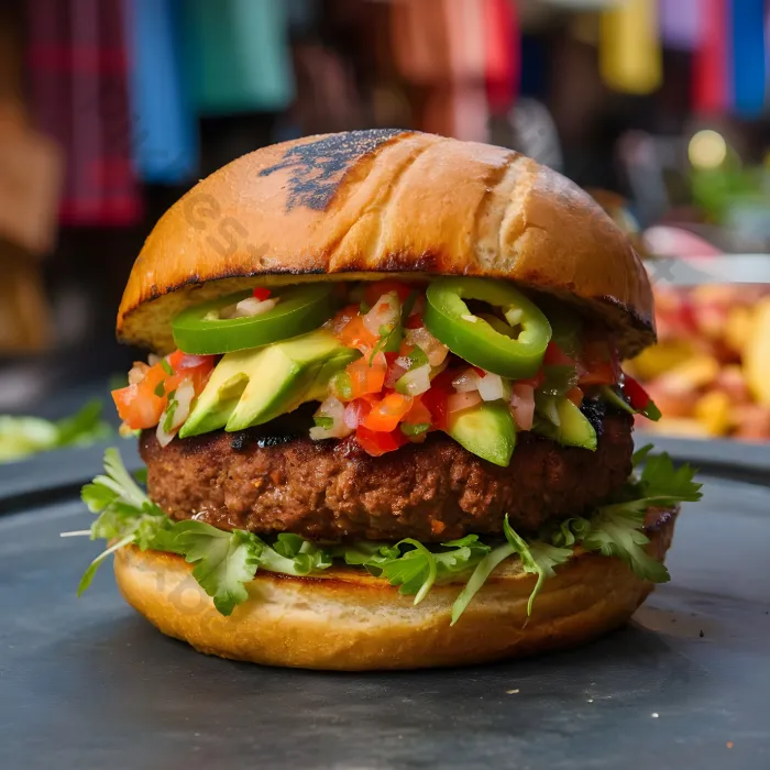Mexican Beef Burger