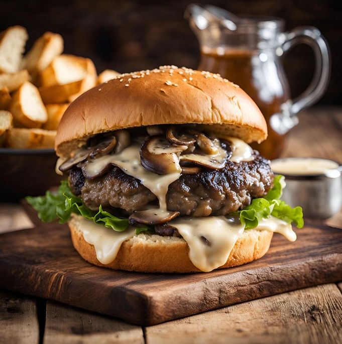 Mushroom Beef Burger
